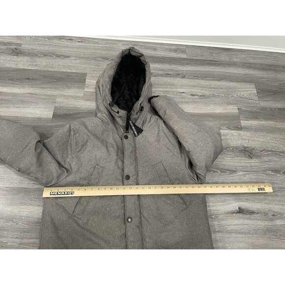 Winter Parka Puffer Coat Quilted Lined Pockets Divided H&M Hooded Fill Zip Long - Picture 7 of 16